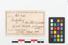 Etikett zu Eisenmesser (NHMW-PRAE-048330)